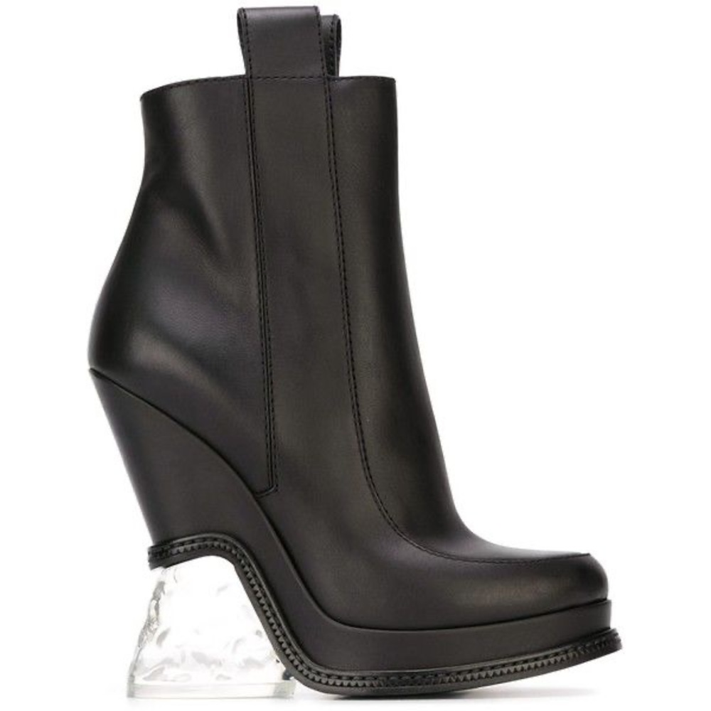 Fendi Boot Clear/Ice Heel Wedge Bootie
